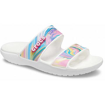 Crocs Classic Out of this World Men's Sandals White | Australia 1240KORI